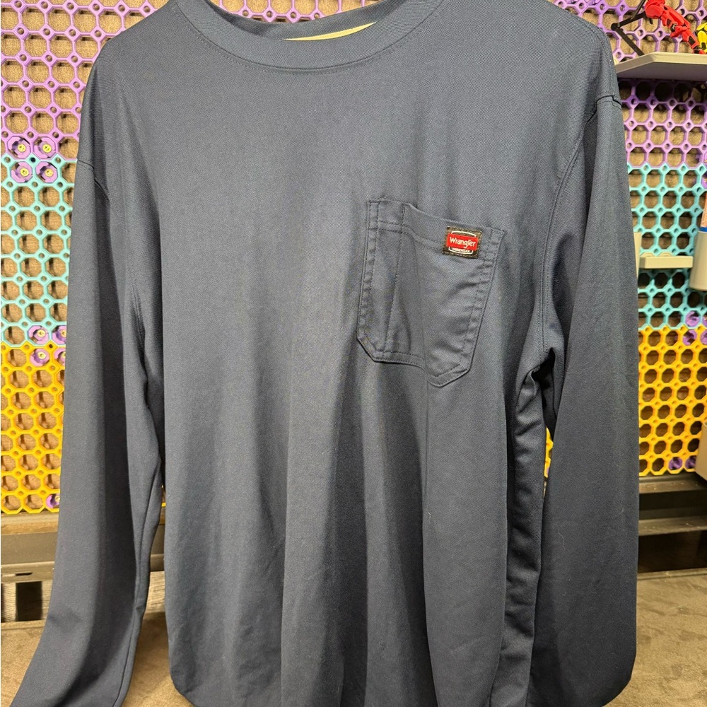 Wrangler Men's Dark Blue Long Sleeve Shirt